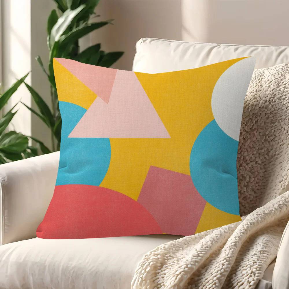 Art Abstract Geometric Personalized Picture Text Home Decorative Pillows Household Gifts 45X45Cm