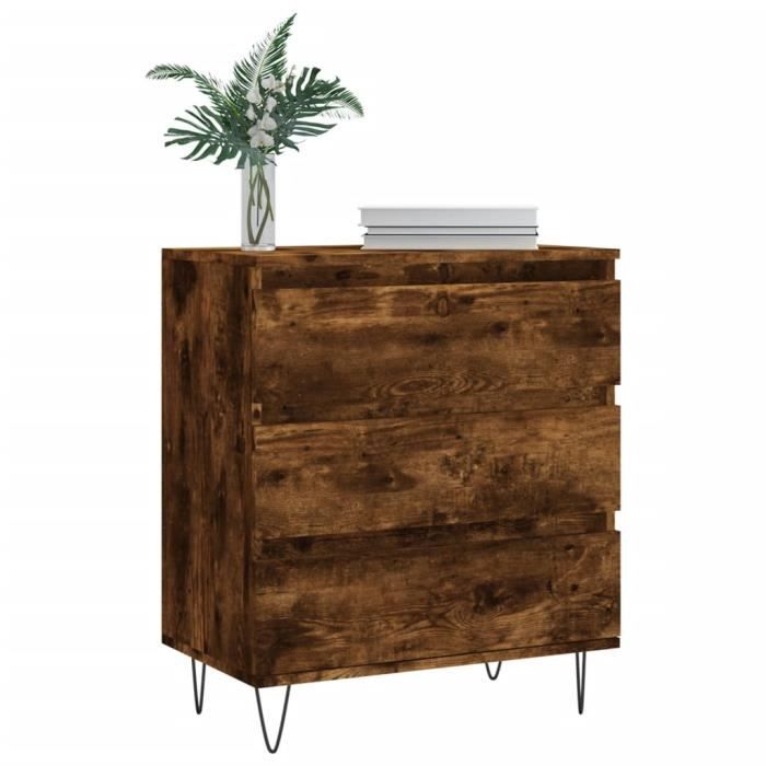 VidaXL Buffet Chêne fumé 60x35x70 cm Bois d'ingénierie 827185