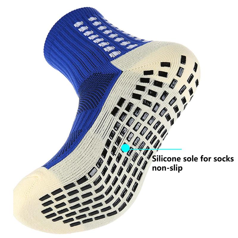 1 Pair Men's Socks Soccer Non Skid Ball Football Socks mesh Anti-Slip Athletic Non Slip Pads for Basketball Sports Sock