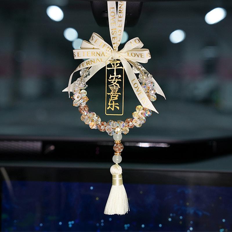 Car Crystal Pendant Traditional Chinese Lucky Wheat Decoration Accessory Gift