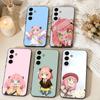 C-Cute Anya Chibi Style Phone Case For Samsung Galaxy A73,A72,A71,A70,A53,A52,A51,Soft Black Shell