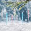Christmas Transparent Icicle Ornament 12PCS Holiday Festive Tree Hanging Decor Unique Xmas Decor Gift Enthusiast Ornament