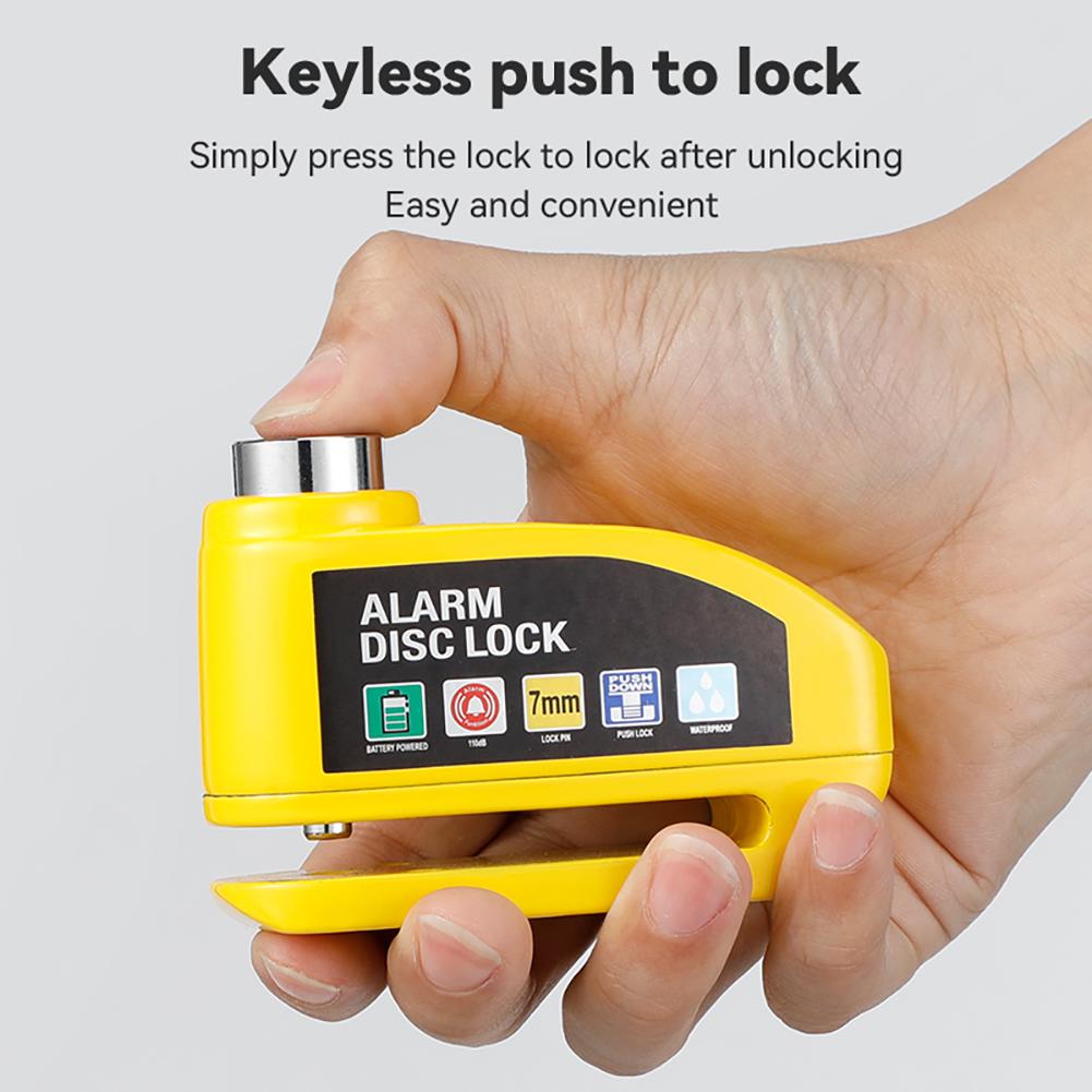 Blocare de frână cu disc pentru roată de motocicletă, antifurt, de securitate, cu alarmă, din aliaj de aluminiu, încuietori de siguranță pentru biciclete pentru bicicletă electrică, scuter