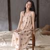 Lyocell Suspender Nightdress Women's Summer Loose and Sweet Princess Style Skirt with Chest Pad, Thin Loungewear Can Be Worn Outside