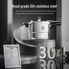 304 Stainless Steel 8L Pressure Cooker with Steamer Grid