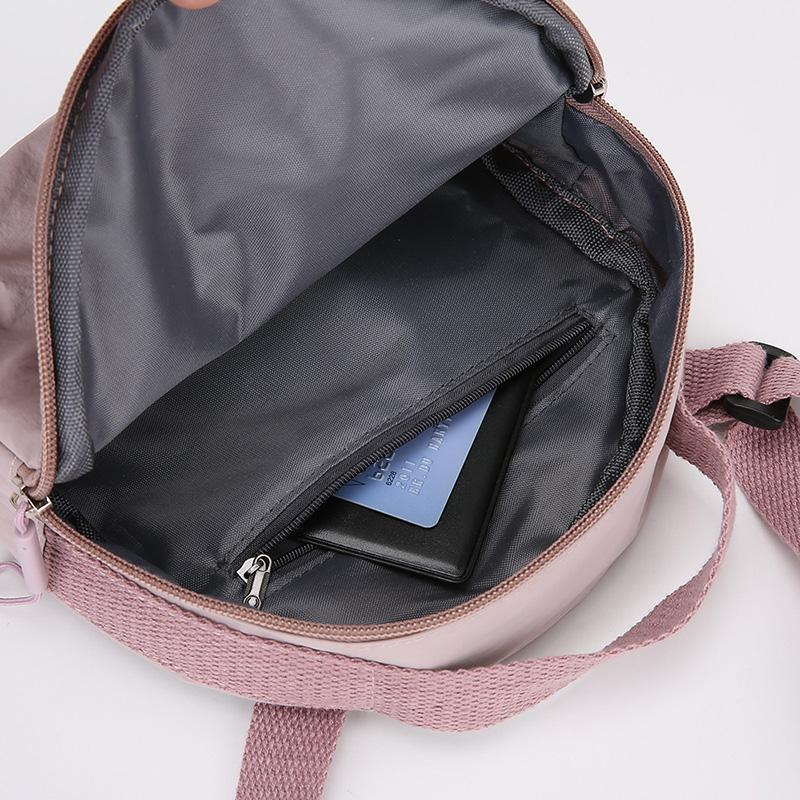 Small Round Bag Women's Mobile Phone Bag Shoulder Bag Nylon Crossbody Bag