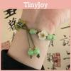 Grön Faux Jadfjäril Säkerhetslås Armband För Moderiktiga Kvinnor