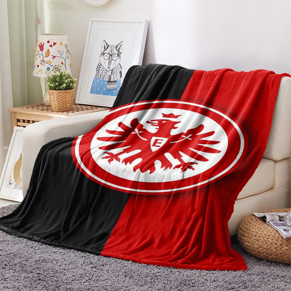 1pc Eintracht Frankfurt Print Flannel Blanket, High quality Comfortable for All Seasons, Home Decor, Warmth and Comfort, Perfect for Christmas Gifts37