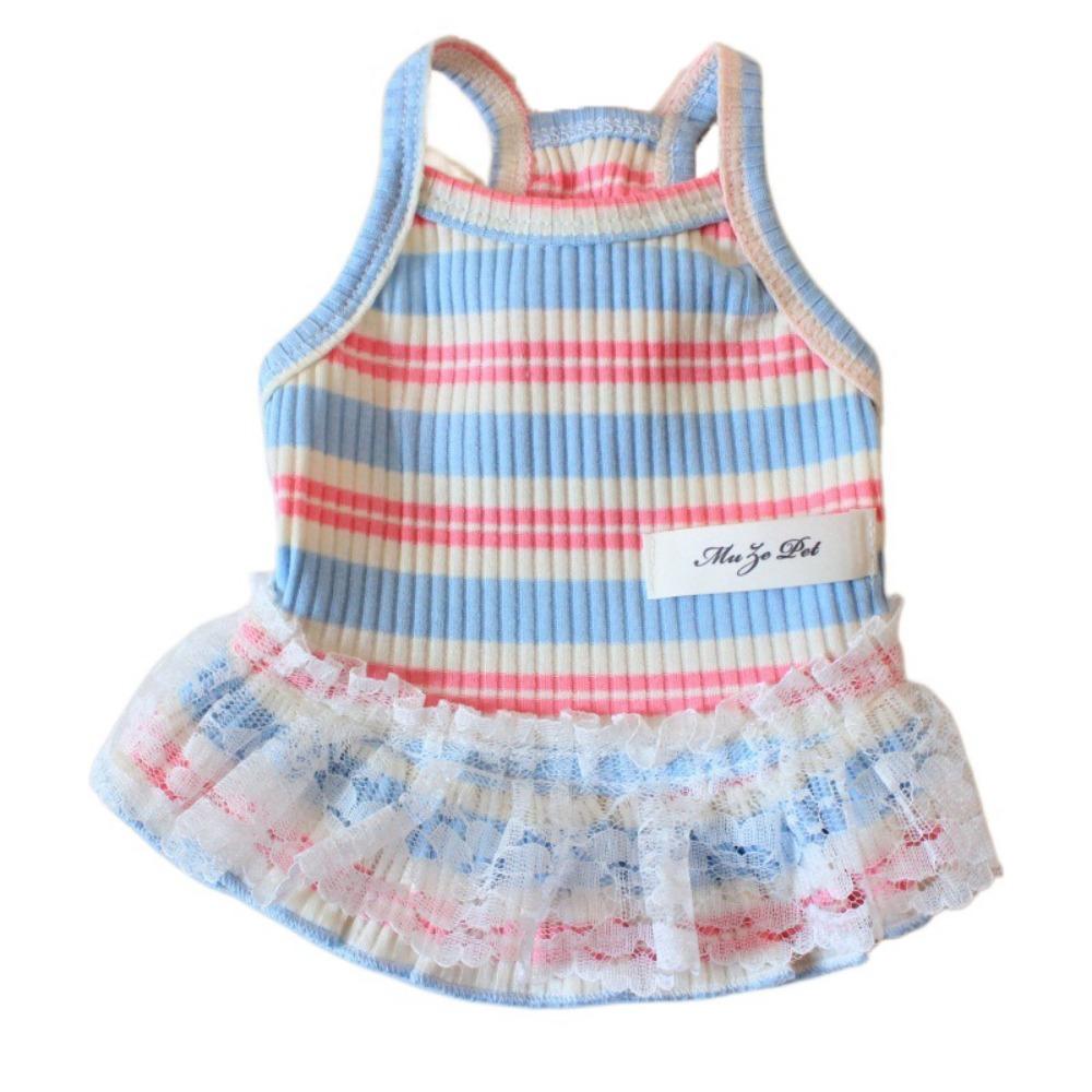 Breathable Dog Suspender Skirt Soft Pet Princess Dress Universal Stripped Dog Dress  Holiday