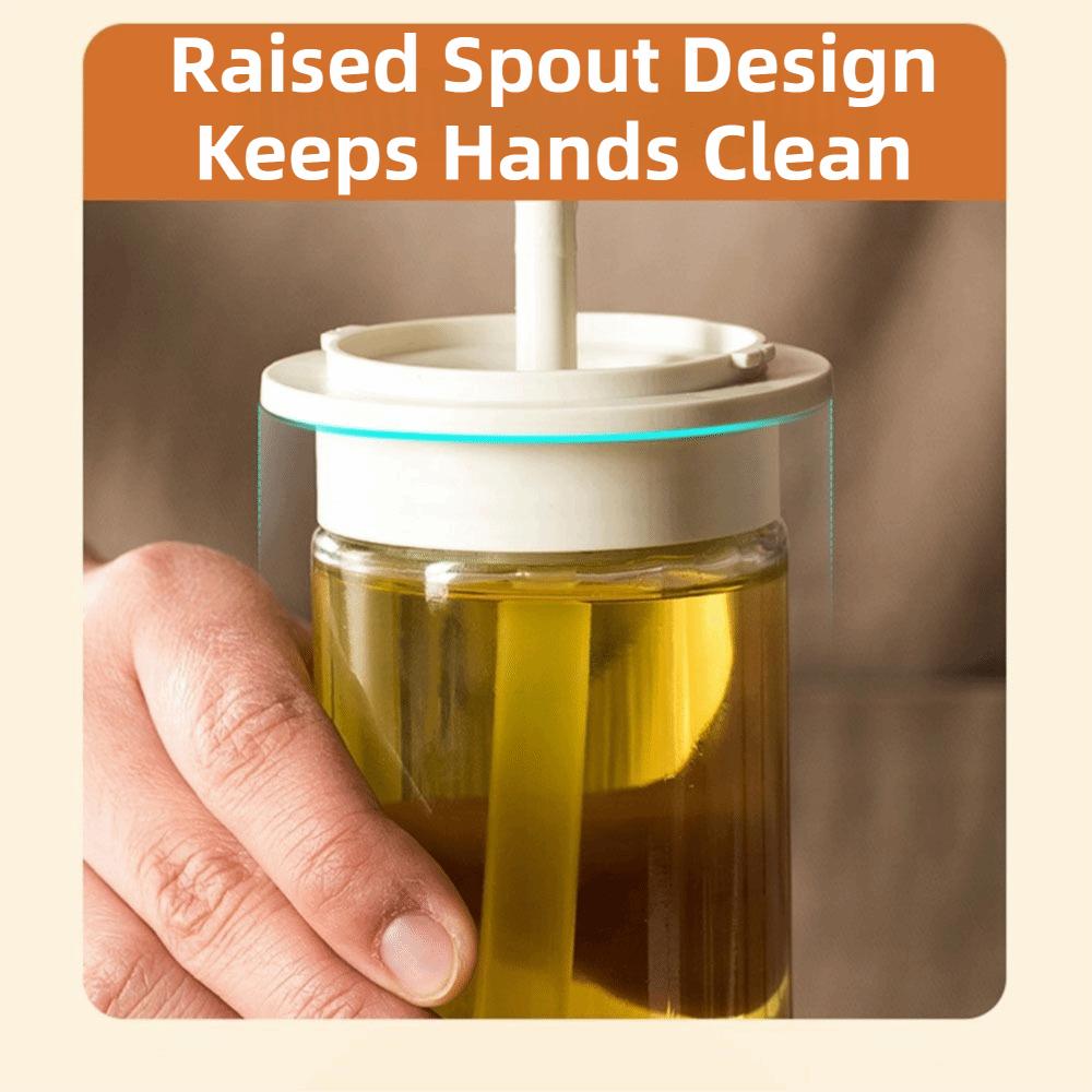 Heat Resistant Oil Dispenser Bottle 2 in 1 Oil Brush Bottle Non-Drip Barbecue Spray Bottle  Kitchen