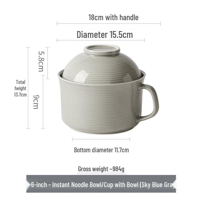 

ZISIZ Enamel Instant Noodle Bowl Set