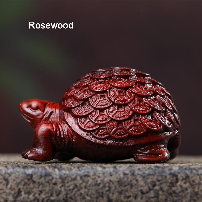 Зеленый сандал резной денежная черепаха украшение для дома мини счастливая маленькая черепашка деревянная фигурка животного орнамент благоприятный подарок