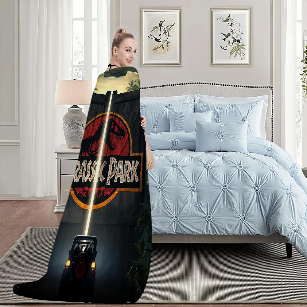 Classic Movies J-Jurassic P-Park Blanket Blanket for Couch Sofa Travel Home Picni Flannel Blanket birthday gift Warm Comfortable