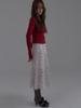 Sorry, Too Much Love Embroidered Sheer A-Line Skirt_White
