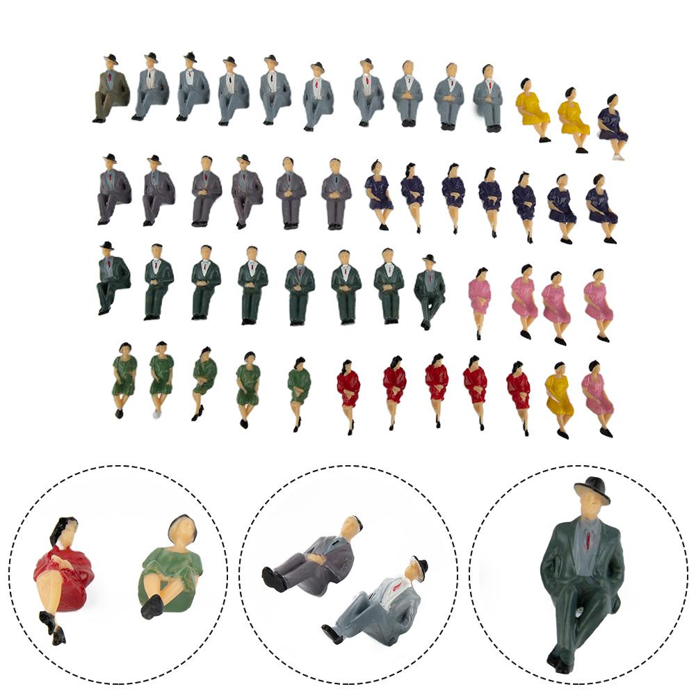 Sitting Figures Painted People Sitting 20x44x34 Mm