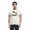 Puma Sport Logo Casual Breathable Short Sleeve T-Shirt Men Tops White 588012-02