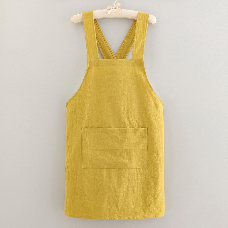 Cooking Cotton Kitchen Aprons Breathable Wear Resistant Adult Waist Aprons Anti Fouling Soft Restaurant Work Clothes Home