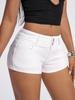 European & American Style Women's High-Waisted White Denim Shorts - Sweet Girl Style