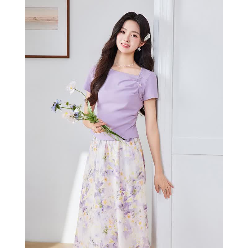 IEF Petite Sweet Lady Top & Skirt Set