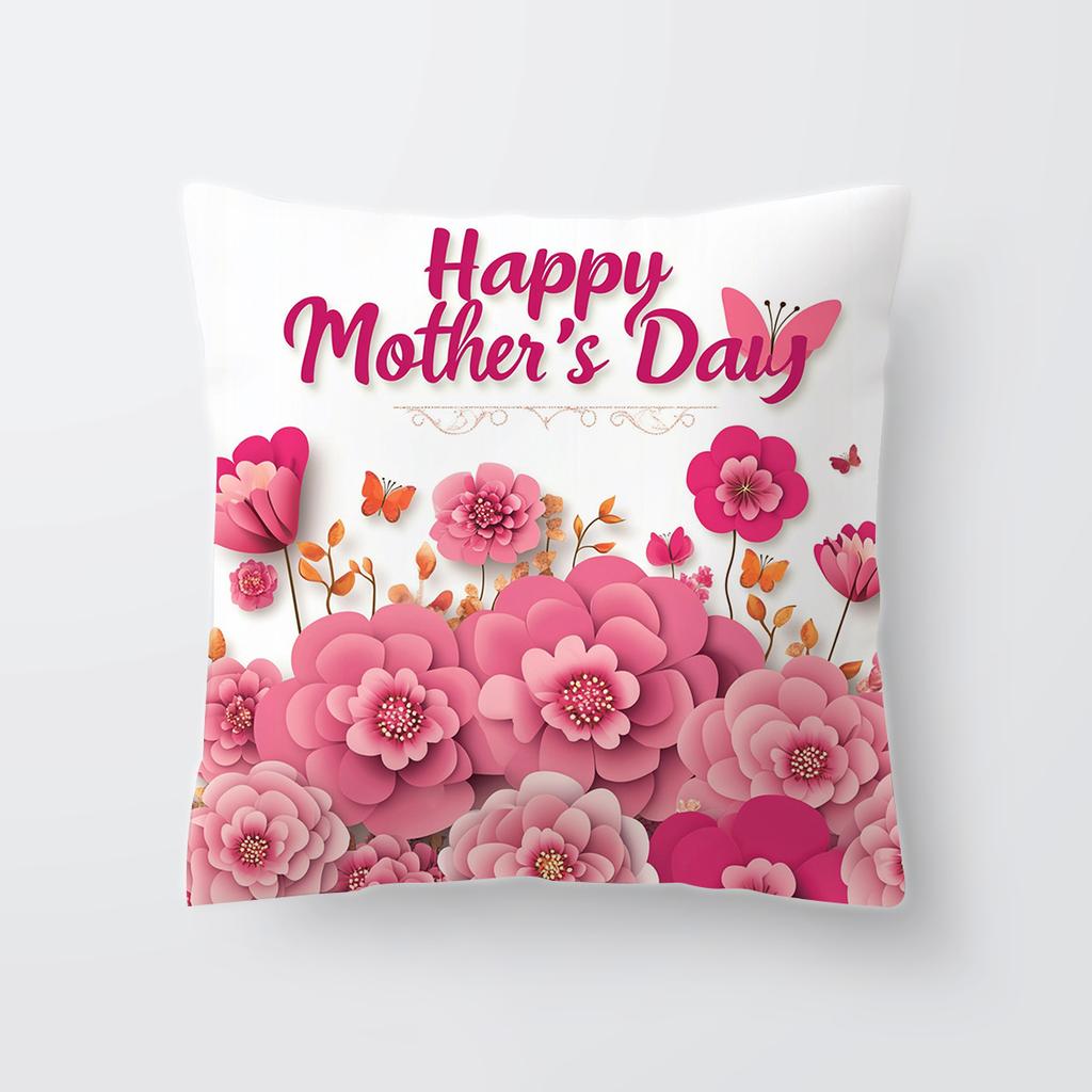 New Spring and Summer Plant Flower Printed Pillow Covers Linen Printed Home Living Room Sofa Supplies Backrest