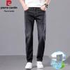 Pierre Cardin Men's Slim-Fit Straight Jeans - Summer Thin Elastic Casual