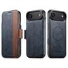 Capa de Couro Magnética Flip para iPhone 17 Pro Max/Samsung S25U com Carregamento Sem Fio