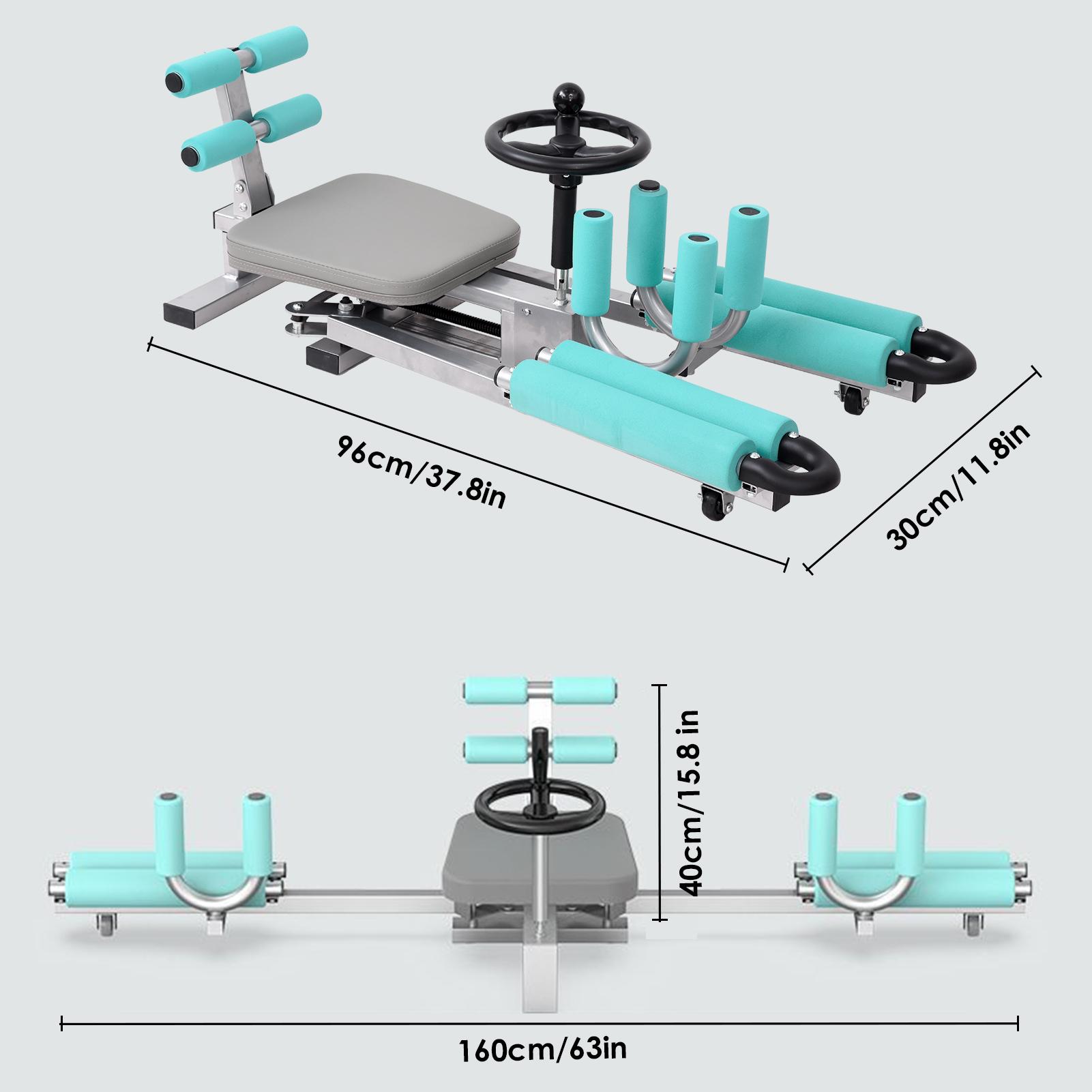 Тренажер для растяжки ног повышенной прочности Машина для растяжки ног для йоги Тренировка для растяжки ног для шпагата Устройство для тренировки шпагата Растяжка бедер Устройство для тренировки йоги небесно-голубой