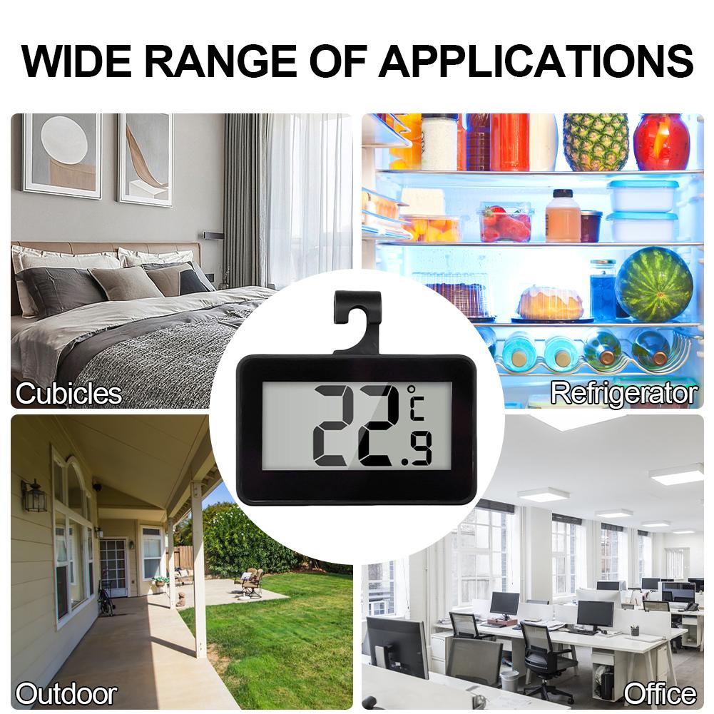 Digital Freezer Thermometer Large LCD Display Room Thermometer Max/Min Record Function Refrigerator/Freezer Digital Thermometer