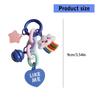 Unique Moon Cloud Star Bell Heart Pendant Keychain Handmade Colorful Resin Keyring Accessory Handbag Accessories