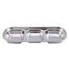 Stainless Steel 3 Lattice Herbal Soy Sauce Vinegar Sauce Dish Snack Plate Divided Serving Dish Plate Tray Home Kitchen Tableware