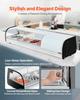 Sushi Display Case Refrigerator, 52L Commercial Sushi Case, 5-Pan Countertop Showcase with Curved Glass, LED Lighting, and Digital Temperature