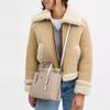 Coach Mollie Brand Logo Detachable Shoulder Strap Coated Canvas Tote Bag Shopping Bag Shoulder Crossbody Handbag 25 Women Tote Sand Chalk CV965-IMXDM