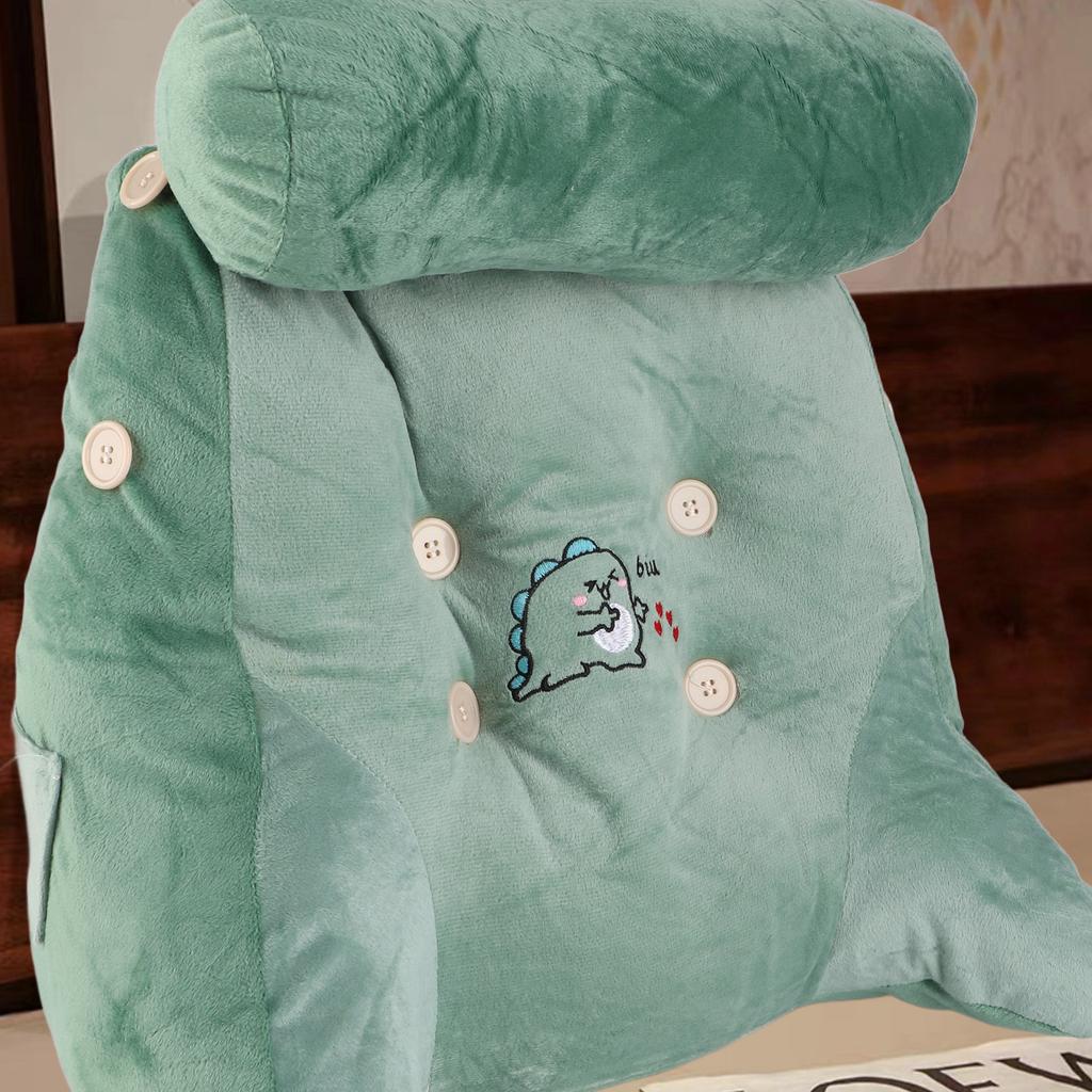 Backrest Pillow Washable Removable Cover Soft Cartoon Animal Back Support Cushion for Office Chair