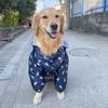 Large Breed Waterproof Reflective Dog Raincoat - Breathable 4-Legged Poncho.