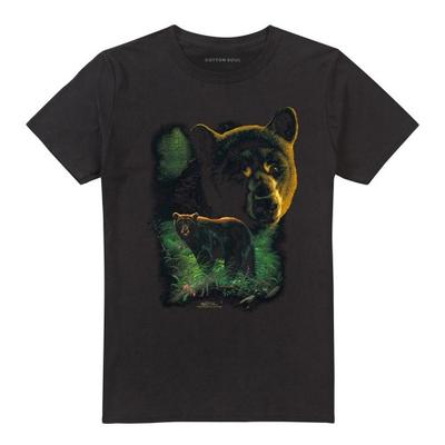 Wild Wings Unisex Adult Wildlife Black Bears T-Shirt