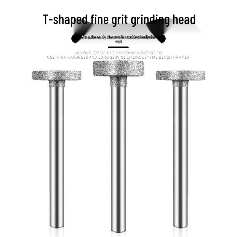 

T-Shaped Diamond Grinding Head for Jade Carving - Includes Hook Tip, Thin Needle, and Free Shipping T-Shaped Carving Grinding Head 1.2*6*45 (10 pcs)