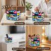 Desktop Pen Holder Stained Glass Style Holder, Unique Acrylic Organizer, 3D Plant Pot Embossed Relief Pattern Planter for Succulents And Office