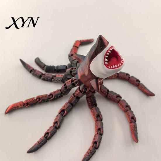 Gaming Desk Decoration 3D Printed Sea Monsters, Articulated Fidget Toy, Eater Deep Creature Premium Print Collectible Collectible, Stress Relief Toy &