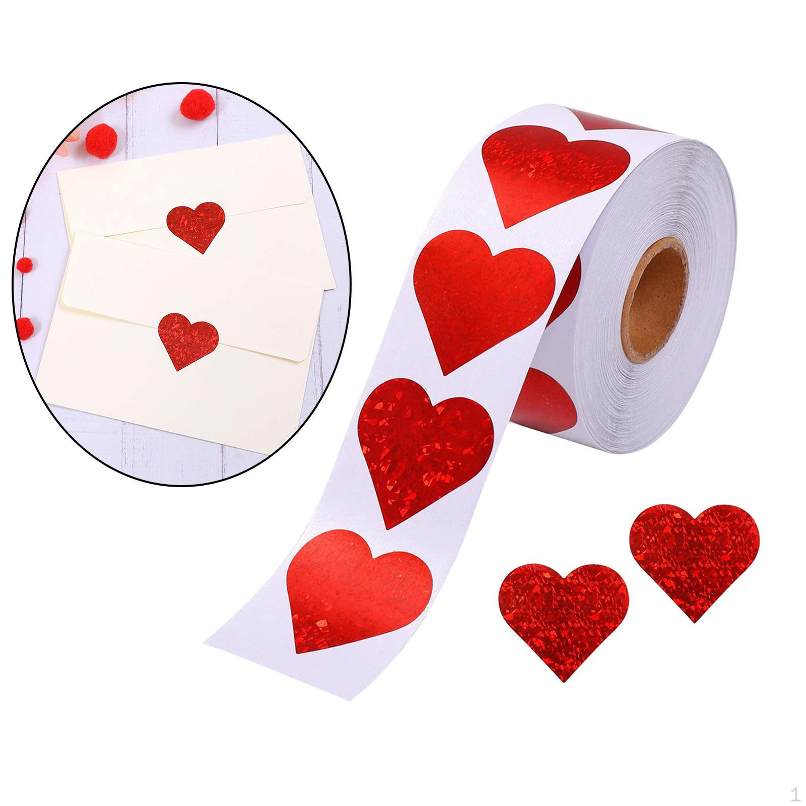 

Heart Stickers Packaging Labels Seals for DIY Cards Scrapbooking Valentine s Day Gift 3.8cm