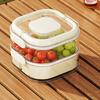Fruit Storage Box Leak-Proof Sealed Multi-layer Food Container with Partition And Top Storage Portable Lunchbox for Kitchen Outdoor Camping