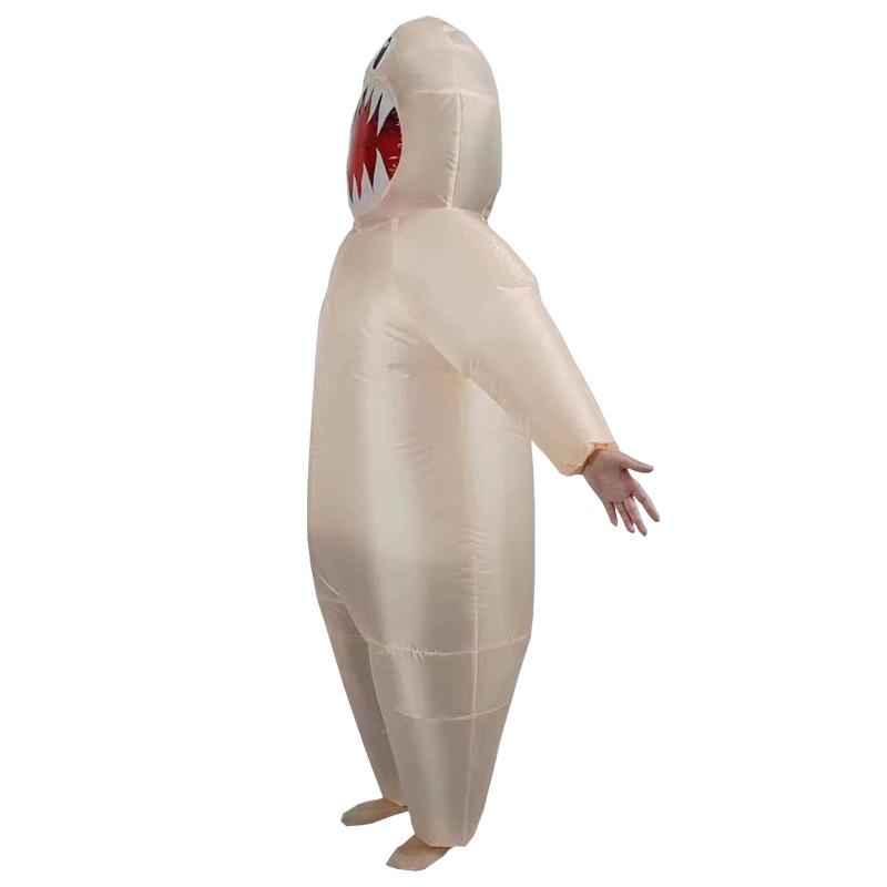 Halloween One-Eyed Big Mouth Monster Inflatable Costume, Adult