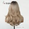 High-Temperature Resistant Gold Wig for Women - Long Curly Hair with Natural Bangs