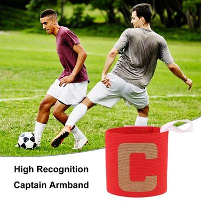 Soccer Captain Armband Nylon Elastic Adjustable Basketball Captain Armband Outdoor Football Player Band