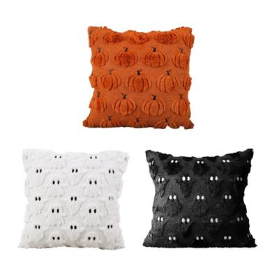 Bat Pattern Specters Themed Pillow Cover for Halloweens Decorations Sturdy Plush Fabric