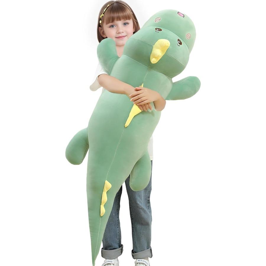 

32 Giant Dinosaurs Plush Toy Pillow Gentle Back Cushion Adorable Stuffed Animals Doll in Green Ideal Present designed for Boys Birth Date Easter United States