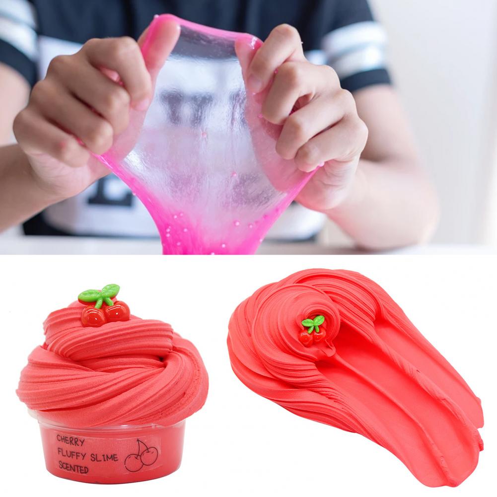 60ml Butter Non-sticky with Charm Super Soft Stress Relief Fruit Cherry Toys  Playsets