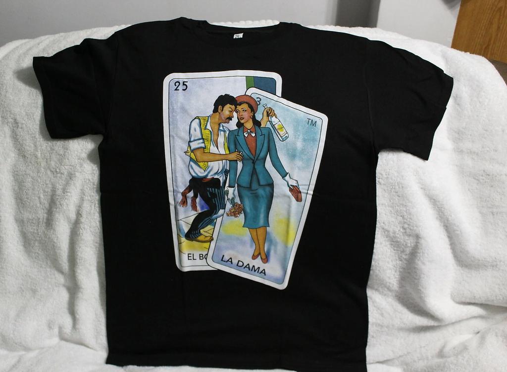 EL BORRACHO LA DAMA LOTERIA LOTTERY MEXICO DRUNK MAN THE LADY T-shirt