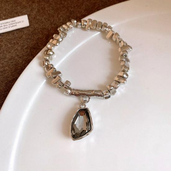 Bracciale Coreano Smeraldo Zircone Diamante - Gioiello di Amicizia Lucido di Alta Gamma per Donne alla Moda