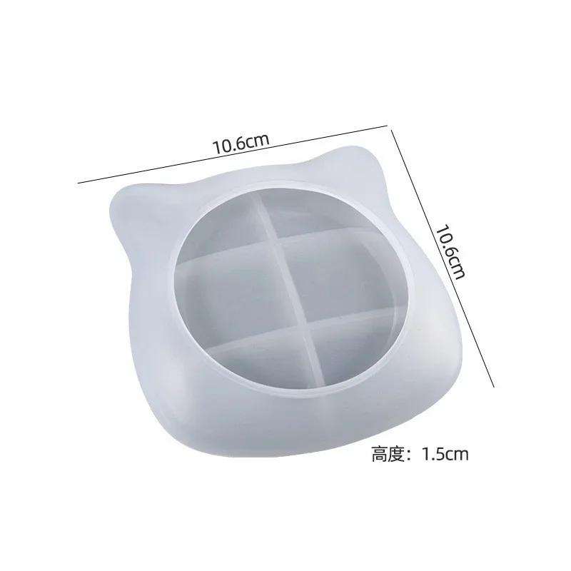 New DIY Crystal Epoxy Resin Mold Irregular Shape Cat Tray Storage Box Silicone Mold