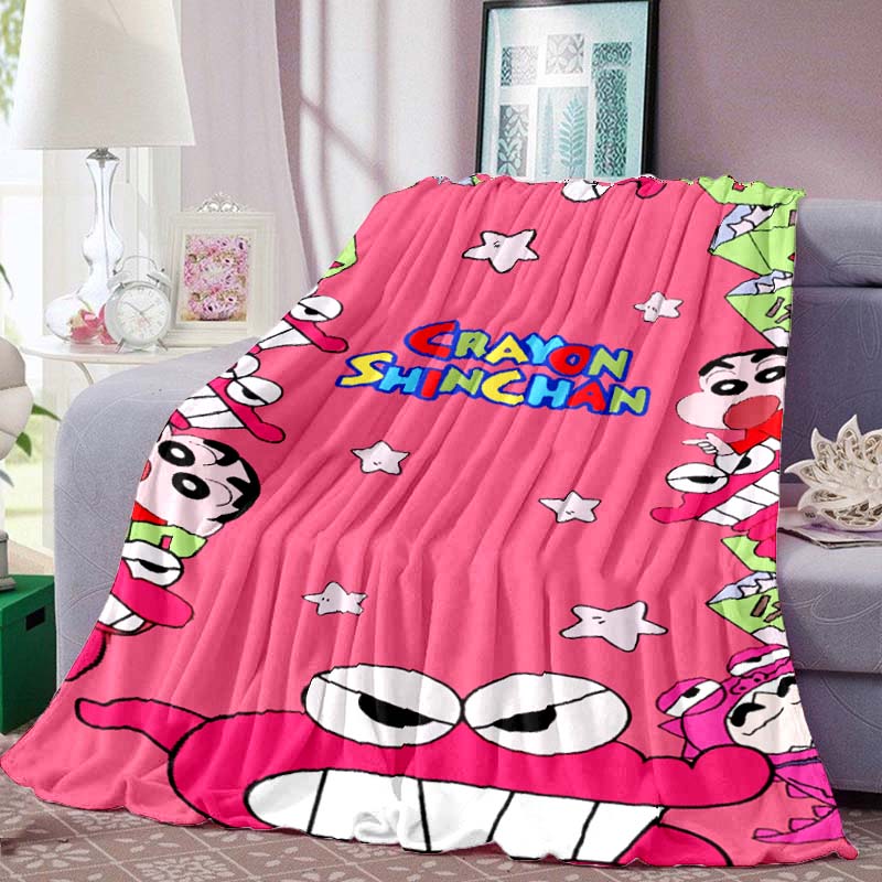 This Crayon Shin-chan Cartoon Blanket Is Made of Warm and Comfortable Flannel and Is Suitable for Bedrooms, Sofas, Beds, Chairs,